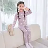 Ropa y Pantalones de Otoño para Niños Algodón Puro 5A Antibacteriano Traje de Ropa Interior Térmica para Niñas Suéter Básico de Algodón para Bebé Pijama Infantil