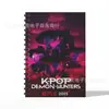 Um Grande Número de Cadernos Periféricos Prontos de K-Pop Caçador de Demônios Grupo de Meninas Caçadoras de Demônios Cadernos Espirais de Papelaria Estudantil A6