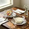 Nuevo cuenco tipo nido de pájaro de estilo chino con forma irregular de pétalo, cuenco para postre, cuenco para yogur y fruta, cuenco para agua dulce y sopa de hongo blanco, vajilla de uso personal