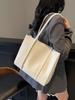 Bolsa feminina retrô de grande capacidade, bolsa de ombro casual para deslocamento, estilo tote, para mulheres, 2025
