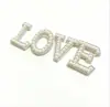 Adesivos de Letras Noiva Pérola Adesivos de Strass Inglês Roupas Sapatos DIY Chapéus Acessórios de Moda Exquisitos Adesivos com Padrão de Diamante Quente