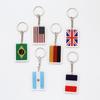 Abanicos Decorativos Creativos de Regalo, Banderas de Varios Países, Banderas de Estrellas, Colgantes de Llavero de Acrílico, Regalos y Recuerdos