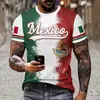 Venta Directa de Fábrica Original de Verano Moda Tendencia Nuevo Estilo Europeo y Americano Transfronterizo Manga Corta Camisa Casual para Hombre Estampado de Águila
