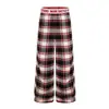 Pantalones Casuales de Pierna Ancha a Cuadros Retro Americano Nuevos Primavera 2026 para Mujer Sueltos Adelgazantes Versátiles Largos Envío Directo de Fábrica