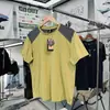 Camiseta Masculina e Feminina de Manga Curta 7A Antimicrobiana, Absorvente de Suor, Proteção Solar UPF50+, Secagem Rápida, Estilo Montanha para Exterior, Color Blocking
