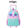 Mochila Escolar con Carrito Australiana de Gran Capacidad, Diseño de Dibujos Animados, Mochila con Ruedas para Estudiantes de Primaria y Secundaria