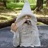 Anão de Barba Branca com Dedo Médio Levantado, Sozinho, Estatueta de Decoração de Jardim, Estátua de Gnomo, Boneca de Artesanato em Resina