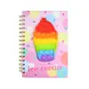Cuaderno de Descompresión de Burbujas de Niña Linda Dibujo Animado Estudiante Cuaderno de Espiral Alto Valor de Color Niños y Niñas Libro de Mano de Descompresión