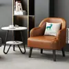Sillón de Cuero para Persona Perezosa, Artesanía en Cuero, Silla Sofá Simple, Balcón, Dormitorio, Sala de Estar, Hotel, Oficina, Apartamento Pequeño, Ocio, B&B, Sofá