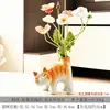 Adornos de Jarrón Creativo Estilo Ins de Gato al por Mayor, Macetas Lindas de Gato Siamés, Decoraciones para Escritorio, Hogar y Mueble de TV