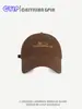 Gorra de béisbol de algodón lavado de moda y versátil con bordado de letras para mujer con circunferencia de cabeza grande, hace que la cara parezca más pequeña, gorra de pico para hombre