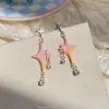 Brincos de Franja Borboleta Gradiente Rosa e Amarelo Tendência Verão 2026 Novos Doce Estilo Fada Estrela Exquisitos Versáteis