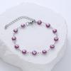 Pulseiras de Olho do Diabo de Aço Inoxidável Spot 6mm Olhos com Óleo Pingando para Casal Masculino e Feminino Joias de Olho