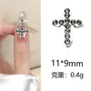 Acessórios de Unhas Cruzados de Liga Metálica Tridimensional com Strass Transfronteiriços, Decorações de Unhas de Coração Vazado de Luxo Leve, Atacado