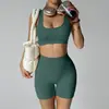 Pantalones deportivos más vendidos de Amazon, shorts de yoga ajustados sin costuras que levantan el trasero, conjunto de pantalones de fitness para mujer de alta elasticidad
