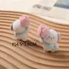 Dulce Suave Lindo Estampado Estéreo Bolso de Hombro Flor Cachorro DIY Llavero Hecho a Mano Colgante para Bolso Accesorios