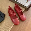 Colección Otoño 2026: Zapatos Planos Mary Jane con una Sola Correa, Botines de Moda de Piel Plana, Cierre de Velcro, Zapatos Elegantes para el Commute para Mujer