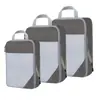 Conjunto de Três ou Quatro Peças de Bolsa de Armazenamento Compressível Popular para Viagem Transfronteiriça, Bolsa Impermeável para Armazenamento de Roupas e Sapatos de Mala