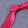 Corbata de grupo de 8 cm de satén hecha a mano para hombre de color liso azul para boda, negocios, monocromática, padrino
