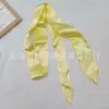 Bufanda Larga Estrecha de Seda con Lunares Negros Bufanda Aislada para Mujer Estilo K Versátil para Combinar Bolso Camisa Cinta Streamer