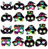 Arte de Rascar de Halloween Transfronterizo Máscaras DIY para Rascar para Niños Papel de Rascar Colorido