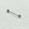 Piercing de Língua em Liga de Titânio F-136 com Língua de Zircônia Barra com Rosca Interna Dupla Ponta Ornamento de Língua Piercing de Orelha Conta de Zircônia 5A
