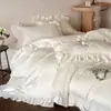 Nuevo Juego de Cuatro Piezas de Seda de Hielo 2026: Ropa de cama sedosa para una sensación lujosa y de alta gama, Sábanas de verano, Cubre cama y Colcha