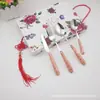 Juego de 4 piezas de cuchillo de fruta, tenedor y cuchara de cerámica estilo japonés y coreano, cucharita de té pequeña, ventas directas de fábrica
