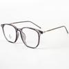 Armazón de Lentes Ópticas TR90 de Marco Grande Irregular Color Transparente Nuevo para Fotografía Callejera Plano Anti-Luz Azul para Hombres y Mujeres