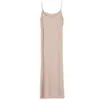 Falda Slip Modal para Mujer Falda Base Delgada Interior Vestido Ajustado Sin Mangas Vestido Midi Vestido Antitransparencia