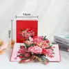 Tarjeta de felicitación plegable con forma de mariposa grande tridimensional creativa ins3D, adornos plegables hechos a mano, regalos navideños para amigos