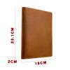Cuaderno de Papel A5 de Cuero Crazy Horse Vintage Estuche de Cuero con Puntas de Acero para iPad Mini Estuche Protector Multifuncional de Cuero