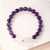 Pulseira de Coelho de Ametista Pulseira de Contas de Cristal Roxa Presente de Dia dos Namorados Chinês para Meninas e Namoradas