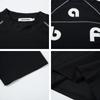 Camiseta de manga corta con estampado de letras de marca de moda, diseño de nicho de barba de camarón, para hombre y mujer, top informal holgado de verano para parejas