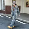 Rantuo Otoño 2026 Nuevo Conjunto Casual de Dos Piezas de Mezclilla para Niñas Estilo Europeo y Americano para Niños Mayores, Primavera y Otoño, Transfronterizo