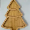 Bandeja de Madera MDF Vajilla Navideña Snacks de Frutas Secas Plato de Madera Multicampo Plato de Frutas para el Hogar Plato para Frutas de Restaurante Comida Rápida