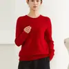 Suéter multicolor 100% lana, cuello redondo, estilo jersey, corte holgado, efecto adelgazante, adecuado para usar en capas o solo, perfecto para otoño e invierno