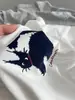 Camiseta de Manga Curta com Estampa de Gato Taihao Wear Flocado para Bater Leite Verão Nova Gola Redonda Jaqueta Casual Feminina