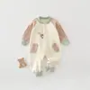 Body de Algodón Puro sin Mangas Clase A para Bebé Mameluco Mono Ropa para Bebés Recién Nacidos Estilo Primavera/Otoño Manga Larga Ropa para Exteriores