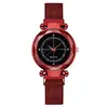 Reloj de Mujer con Esfera de Cielo Estrellado Diamantado Popular en Transmisión en Vivo de Douyin Reloj de Mujer Imán Succión de Hierro Magnético Procesamiento Personalización