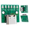Base hembra USB 3.1 Tipo C con placa fija, interfaz de carga y datos, conector macho y hembra C, placa de prueba, inserción positiva y negativa a doble cara