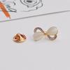 Flor de Moño Ojo de Gato Antirreflejos Broche de Alta Gama sin Costura en el Pecho Pin Versátil Fijo Simple para Ropa