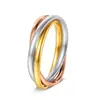 Anillo Rotatorio de Acero Titanio Tricolor de Nicho Joyería para Aliviar el Estrés Set de Joyería para Mujer Anillo de Acero Titanio que No se Desvanece al por Mayor
