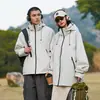 Roupas de Corrida ao Ar Livre Outono e Inverno 2024 para Homens e Mulheres Roupa de Corrida Única Solta Respirável Jaqueta Casaco de Casal Impermeável Corta-vento Roupa de Corrida