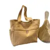 Bolso de lona simple de moda estilo coreano de gran capacidad para mujer, nuevo y elegante bolso de hombro para el trabajo y para salir, invierno 2025
