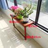 Mesa de Balcón Repisa de Ventana Ensanchada Mesa Estante para Flores de Madera Sólida Tipo Piso Pie Alto y Bajo Anticorrosión Estante de Almacenamiento de Una Capa Estante para Macetas