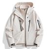 Chaqueta Funcional 3 en 1 para Hombre Estilo Nido de Pájaro para Exteriores, Cortavientos, Impermeable, Ropa de Montañismo con Triple Protección y Logo Termosellado