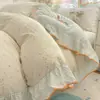 2026 Nuevo Estilo Nube Esponjosa Algodón Encaje Bordado Juego de Cuatro Piezas