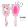 Pente Massageador com Almofada de Ar Desenho de Menina Transparente com Flocos Brilhantes Anti-Nós Alisante Pente para Pentear Cabelo Pente para Estilizar Fios