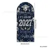Tecido de Fundo para Arco de Formatura 2027 Azul Marinho Estampa Prateada Tecido de Fundo para Arco de Formatura Turma de 2027